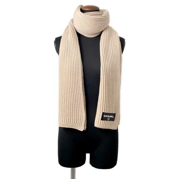 CHANEL Sequins Coco Mark Cashmere Scarf AA9552 - Picture 3 of 7